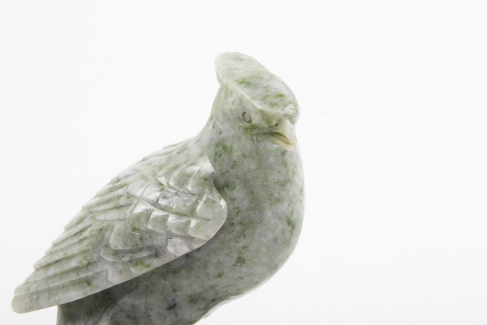 Pair of Chinese Carved Stone Bird Statues EBTH